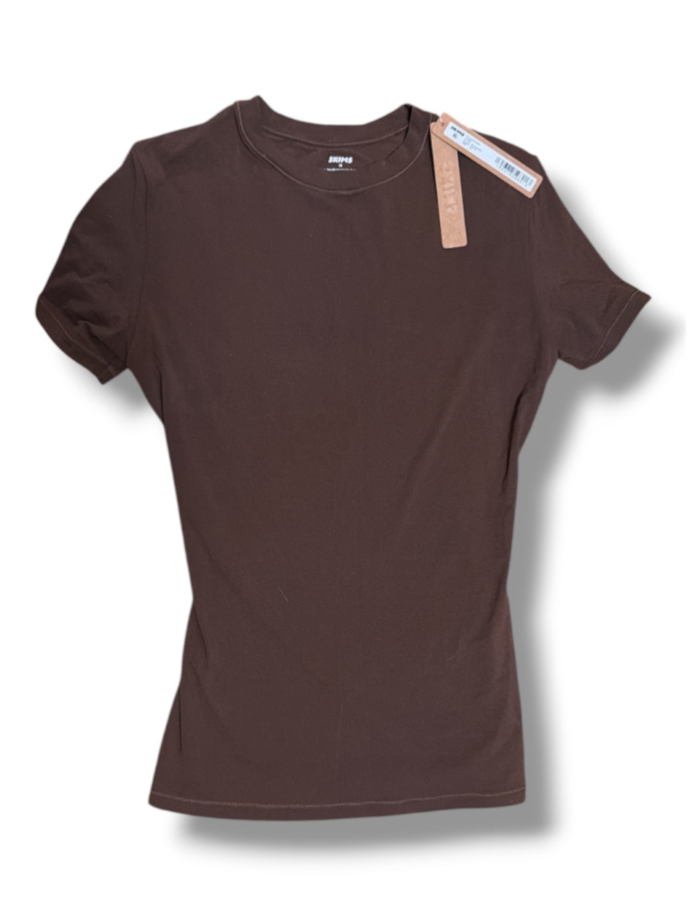 SKIMS fits everybody Brown Short Sleeve Crew Neck Tee Size XS